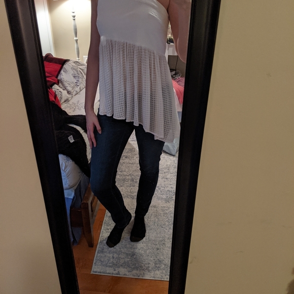 White asymmetrical Free People top - Picture 4 of 6